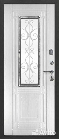 Входная дверь с ковкой 7,5 см Венеция серебро