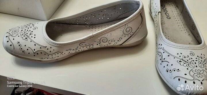 Балетки натуральная кожа