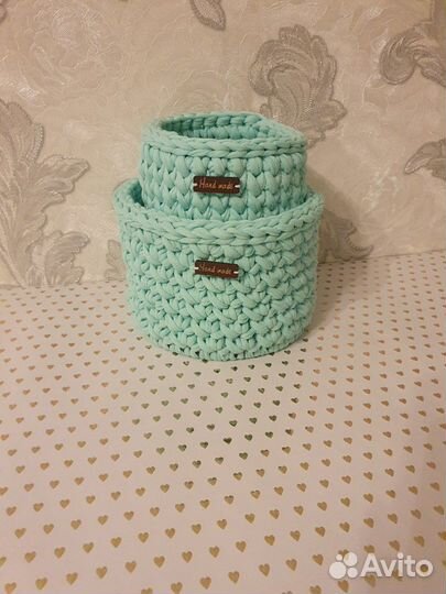 Корзина вязаная