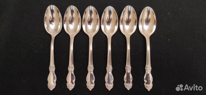 Кофейные ложки мельхиор Серебряная Роза