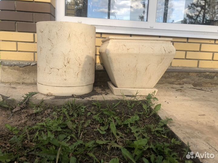 Большой цветочный горшок керамика