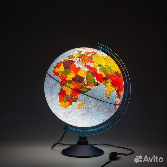 Интерактивный Глобус Физико-Политич 32см с подсвет