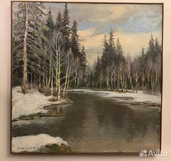 Картина Астальцев В.В., «Март» пейзаж, холст, масл