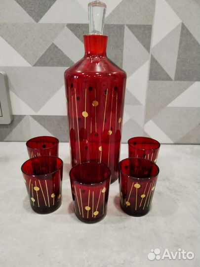 Графин штоф с рюмками Чехословакия СССР