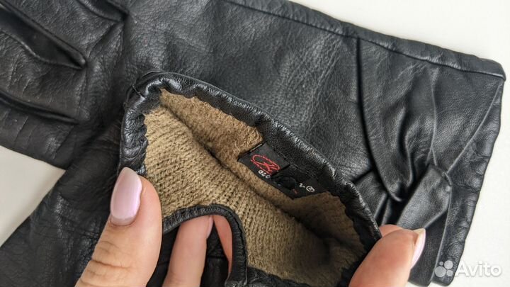 Перчатки женские кожаные