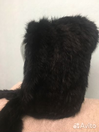 Шапка капор капюшон из норки
