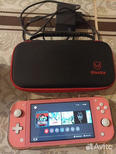 Nintendo switch lite + картрижди