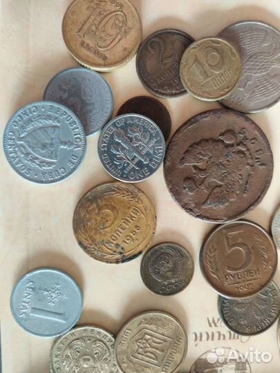 Монеты разных стран и времён от 1825г и далее