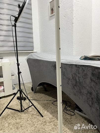 Вешалка напольная рейл для одежды+10 вешалок