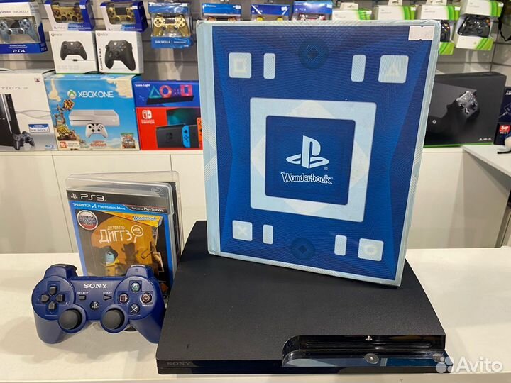 PlayStation 3 Slim + Wonderbook + Детектив Диггз