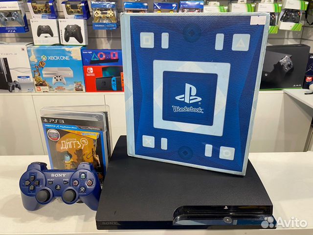 PlayStation 3 Slim + Wonderbook + Детектив Диггз