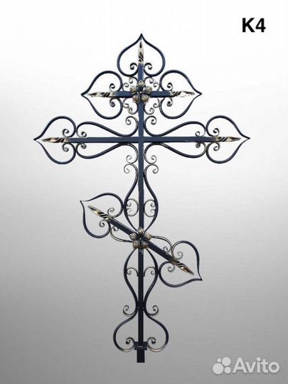 Крест на могилу кованый