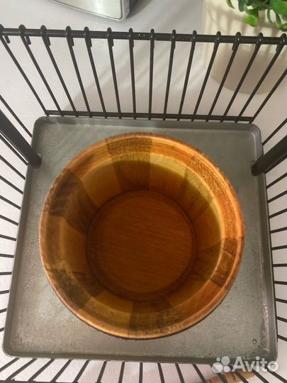 Боченок деревянный для мёда с ложкой