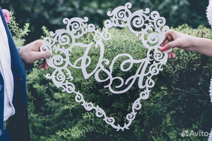 Монограмма на свадьбу (разные размеры)