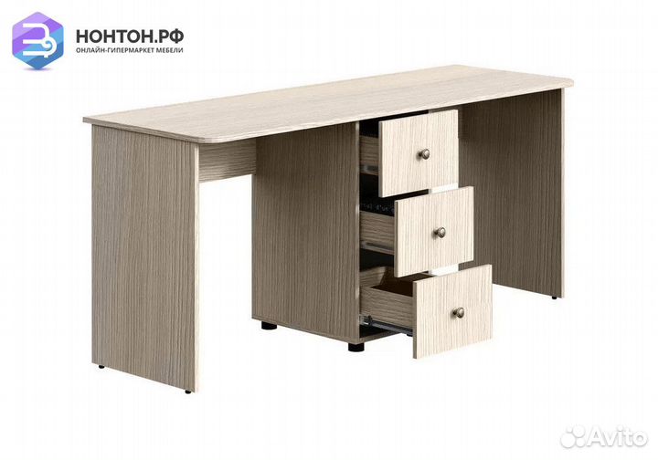 Письменный 2-х местный стол Мийа-3А ясень шимо све
