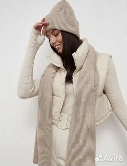 Комплект шапка, шарф, митенки