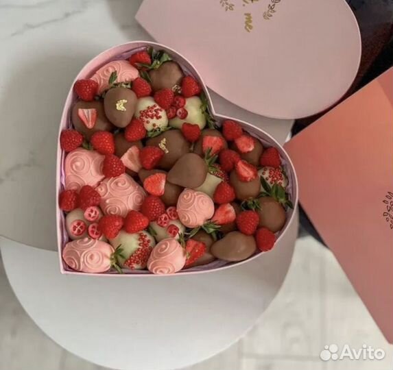 Клубника в Шоколаде в форме сердца