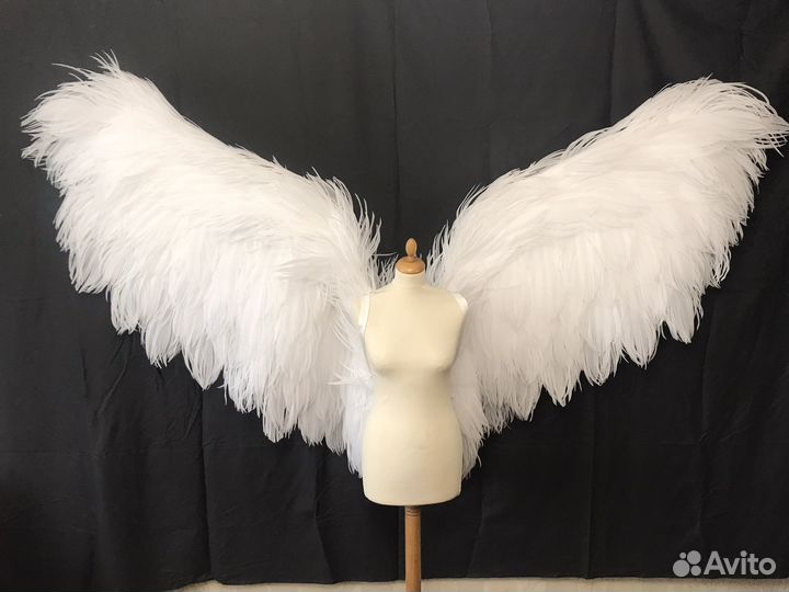 Крылья ангела имитация пера страуса