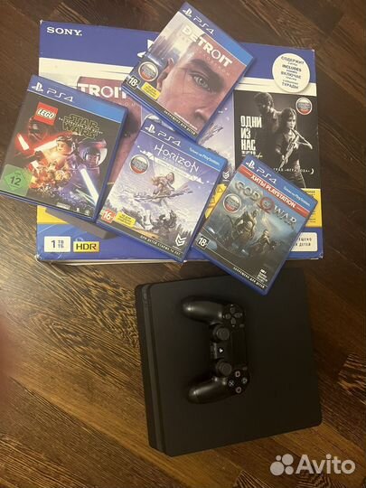 Sony PS4 slim 1tb + игры