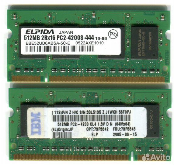 Модули памяти SO-dimm DDR2
