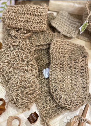 Мочалки для тела и посуды, варежки для пиллинга