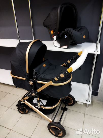 Коляска 3 в 1 новая (автолюлька на шасси)