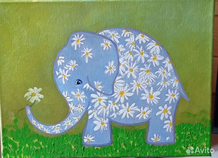 Картина Ромашковый слон