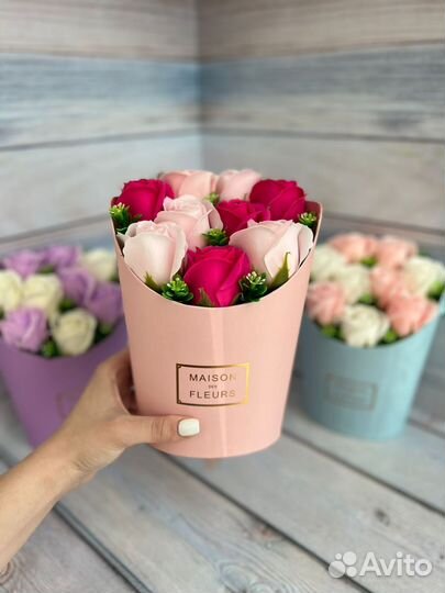 Букет из мыльных роз