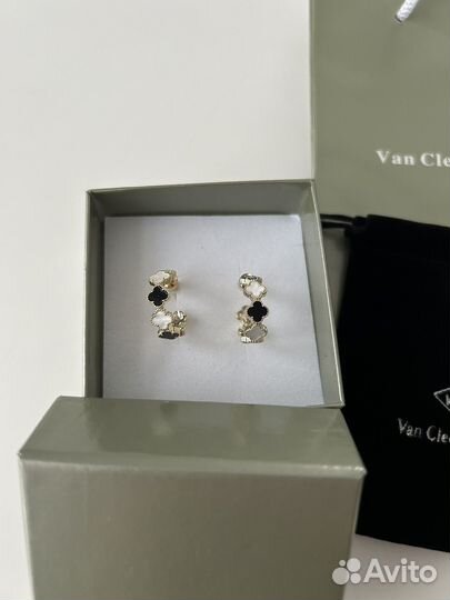 Серьги van cleef