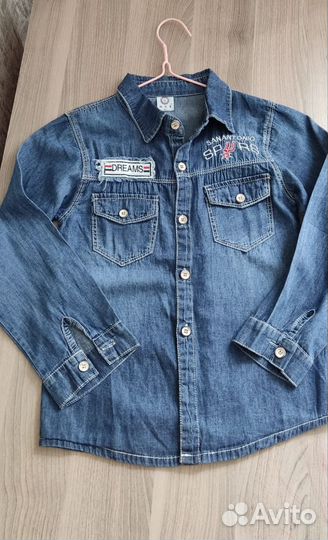 Джинсовая рубашка на мальчика
