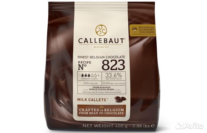 Callebaut - Шоколад молочный 33,6% какао 823-RT-D94/823-E0-D94 0,4кг