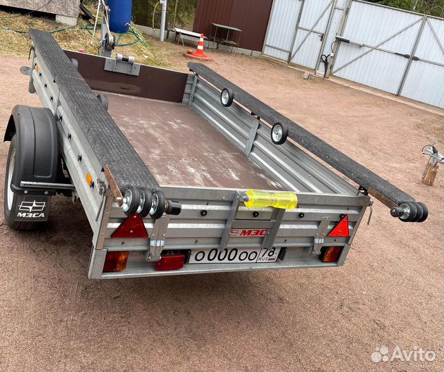 Ложементы с лебедкой для прицепа мзса