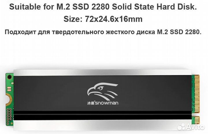 Радиатор для ssd m2