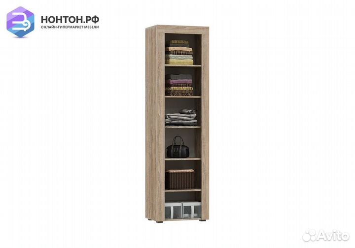 Пенал Ангара белый глянец / дуб сонома