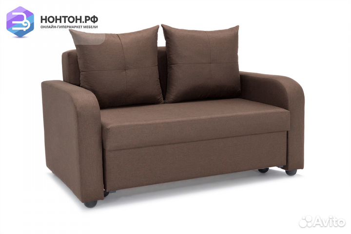 Диван Бруно рогожка коричневая