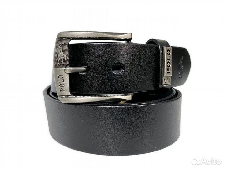 Ремень кожаный бренд Polo 1437