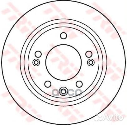 Диск тормозной зад DF6123 TRW