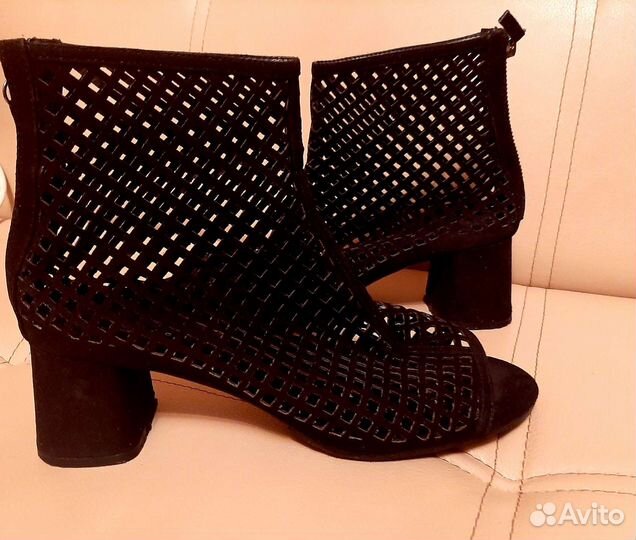 Ботильоны замшевые летние zara 39