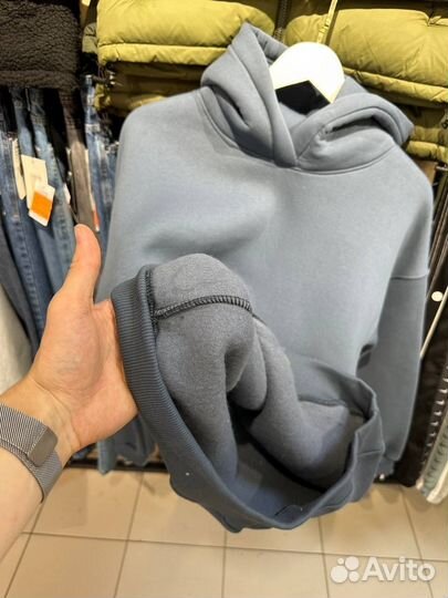 Теплое худи Графит