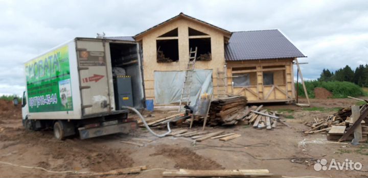 Эковата утепление/мансарда/ полы