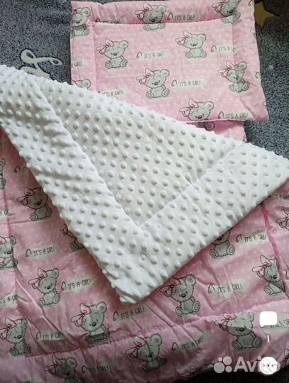 Комплект в коляску spring (розовый)