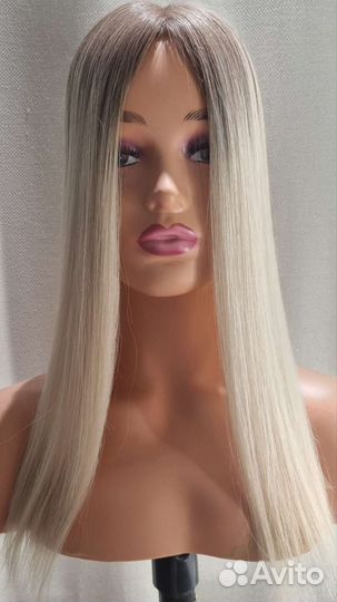 Накладка из натуральных волос блонд