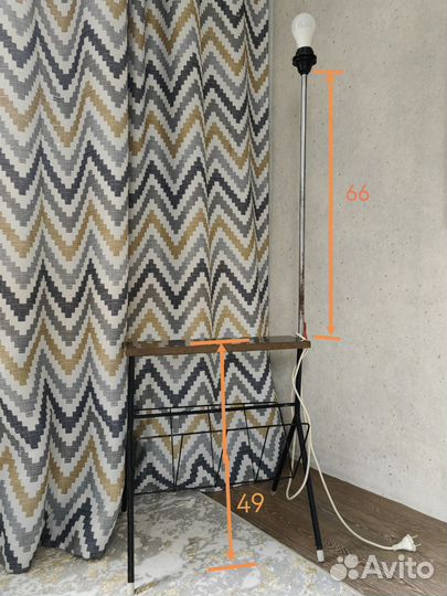 Торшер со столиком СССР винтаж