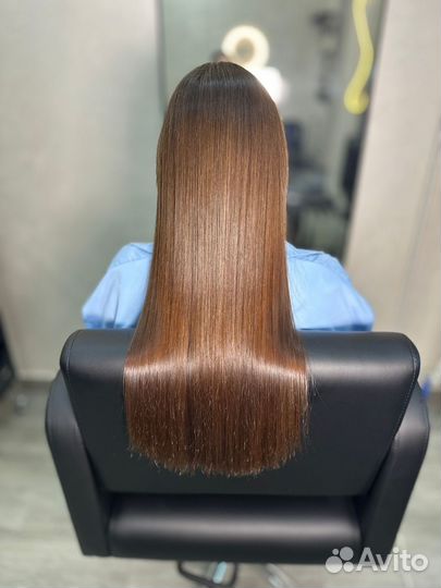 Кератиновое выпрямление волос модель