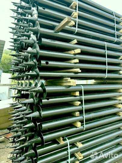 Винтовые сваи с монтажом