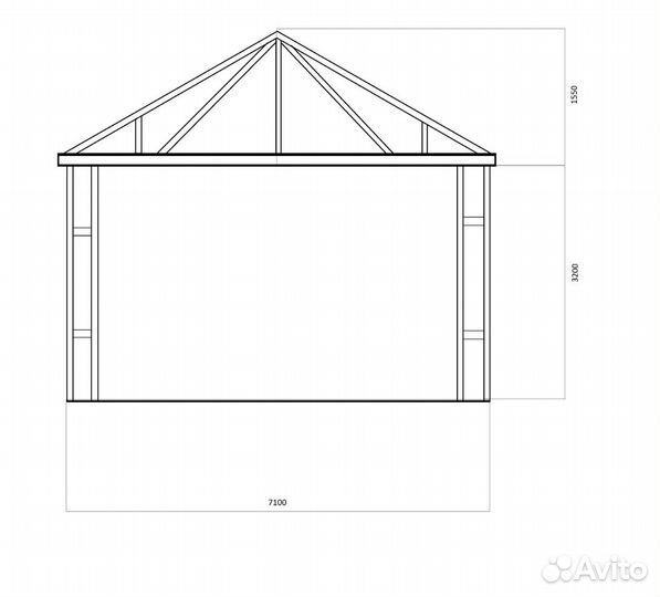Ангар каркасный