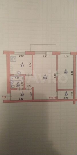 2-к. квартира, 41,4 м², 2/2 эт.