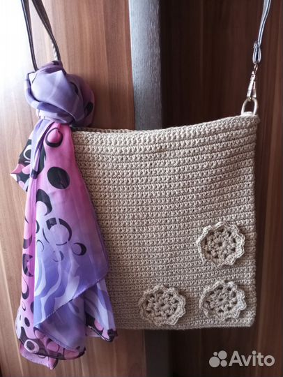 Cумка из джута ручной работы