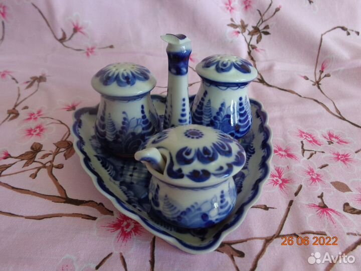 Изделия из гжели фарфор набор для специй