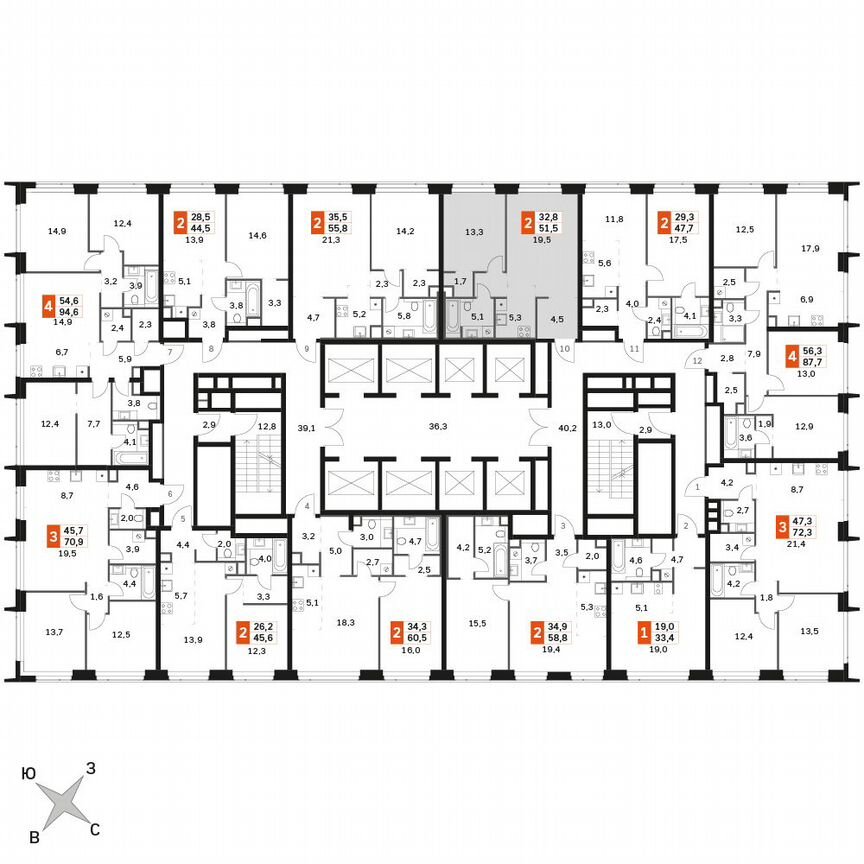 1-к. квартира, 51,5 м², 51/51 эт.
